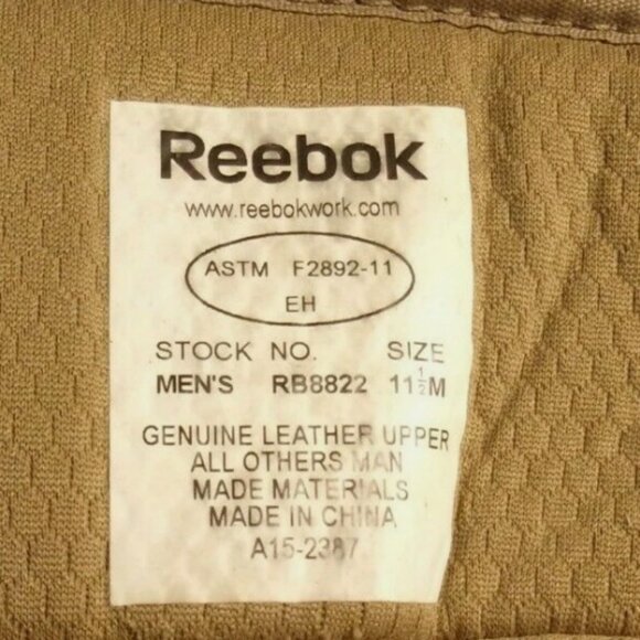 REEBOK SIZE 11.5M RB 8822 TAN DESERT MILITARY COMBAT BOOTS SI 708 - Picture 2 of 11